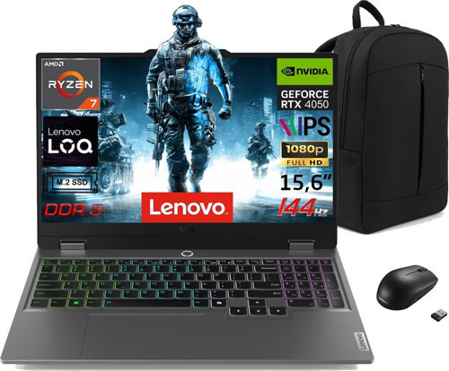 loq 15ARP9 83JC00E3TR Amd Ryzen 7-7435HS 32GB Ddr5 2tb SSD Rtx 4050 6gb 105W 15.6 Inç 144Hz Full Hd W11PRO Gaming Laptop