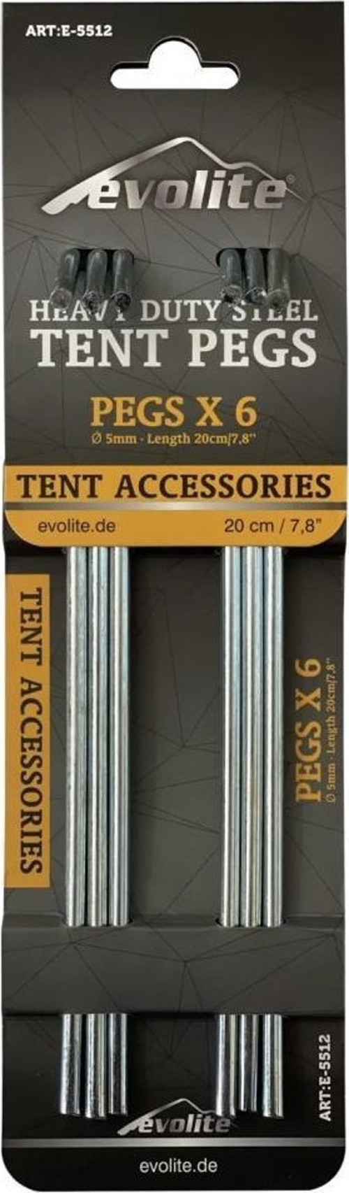 Tent Pegs 20cm Çelik Çadır Kazığı 6 ad.