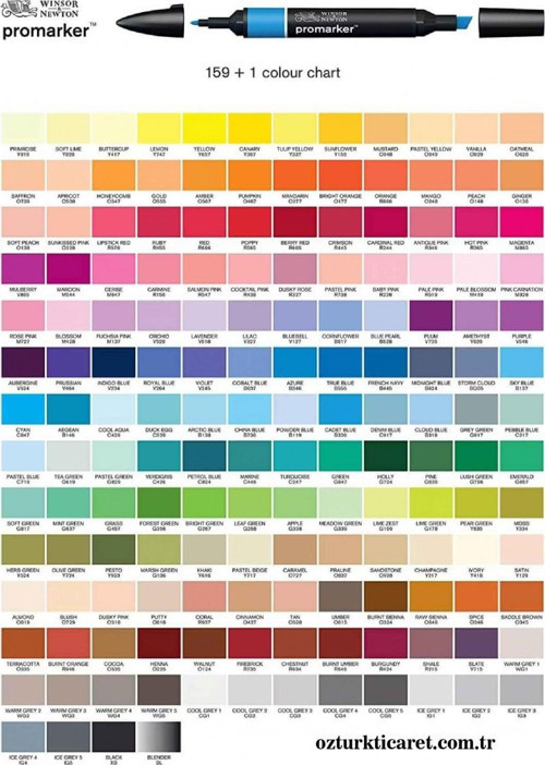 Winsor Newton Promarker Çift Uçlu Alkol Bazlı Grafik Çizim Kalemi Ice Grey 4 295 (IG4)