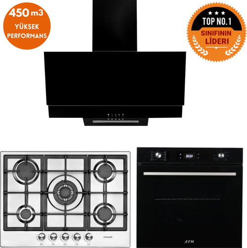 ve AFM TECH Markalı /GriinoX Dijital Turbolu Ankastre Set ( 22 380 + FM7700 + FM3250 )