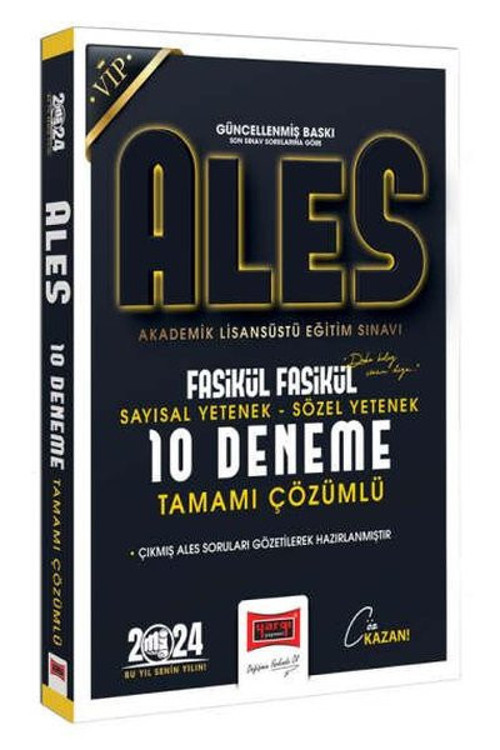 2024 ALES VIP Sayısal - Sözel Yetenek Fasikül Fasikül Tamamı Detaylı Çözümlü 10 Deneme