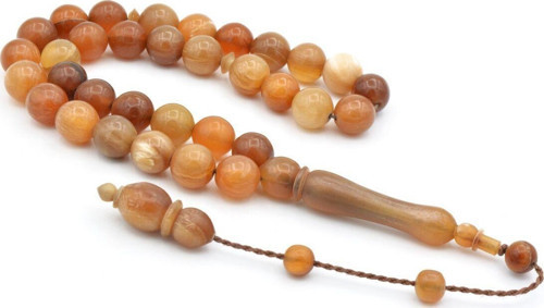 Sistemli Küre Kesim Ceylan Boynuzu Tesbih 10 Mm 013