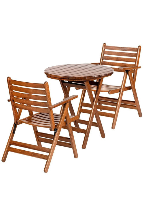 London - Buzludja Balkon Takım (Masa 70) - Katlanır, Ahşap Bahçe, Teras, Balkon Takım