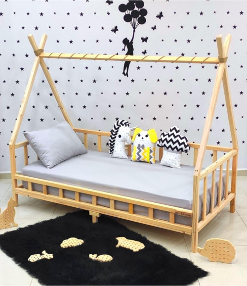 Markaawm Montessori Yatak Doğal Ahşap Çocuk Yatak Nirvana 60x120