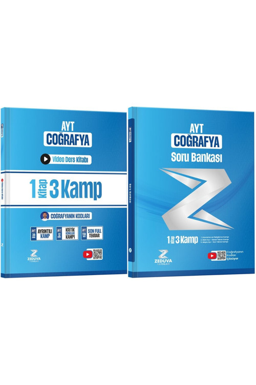 Zeduva Yayınları Coğrafyanın Kodları AYT Coğrafya 1 Kitap 3 Kamp Video Ders Kitabı ve Soru Bankası S