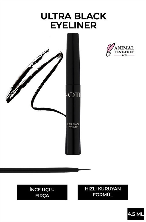Ultra Black Eyeliner Kıl Fırça Uçlu