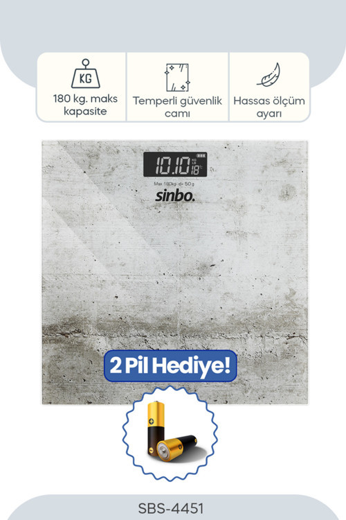 SBS-4451 Banyo Baskül (BEYAZ)