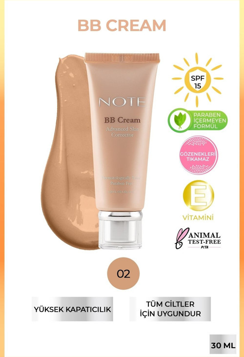Bb Cream 02 Nemlendirici Etkili Doğal Kapatıcı Spf 15 Bb Krem