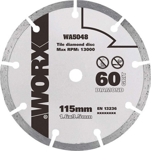 WA5048 115x9,5mm Fayans, Seramik, Mermer Kesme Soketli Elmas Daire Testere Bıçağı