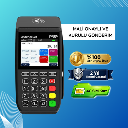 SP630 PRO 4G - Yeni Nesil Mobil Yazar Kasa POS | Kurulu Gönderim