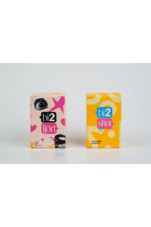 Bi2Flört + Bi2Shot - Çiftler İçin Yakınlaşma ve Eğlence Kart Oyunu Seti