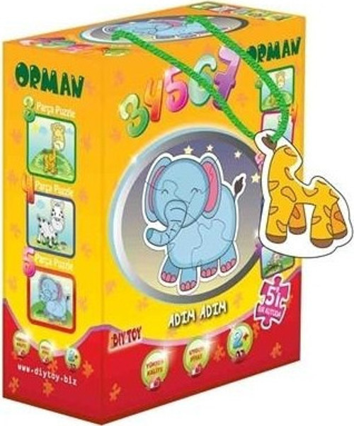 Orman 5'i Puzzle Diytoy Adım Adım Orman
