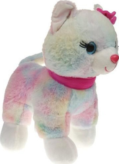 Peluş 30 cm Pembe Tokalı Kedi PL62555