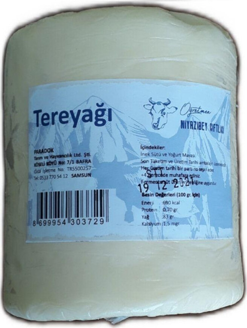 Doğal Tereyağ 500 Gr Karadeniz Inekleri Sütünden Yoğurt Mayalı Köy Tereyağı