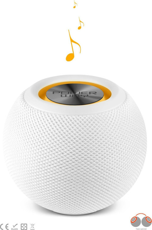VoiceBall BEYAZ Taşınabilir Radyolu Bluetooth Kablosuz Led Işıklı Hoparlör Ses Bombası