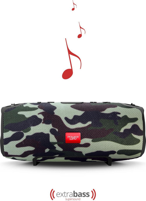 WRX08 80 dB Kamuflaj Çoklu Bağlantı SD Kart Aux Usb Bluetooth Speaker Hoparlör Ses Bombası Radyo