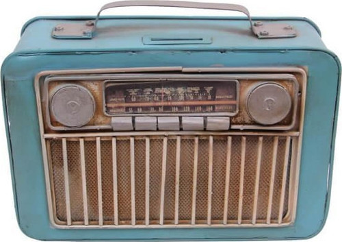 Dekoratif Metal Radyo Kumbaralı Hediyelik