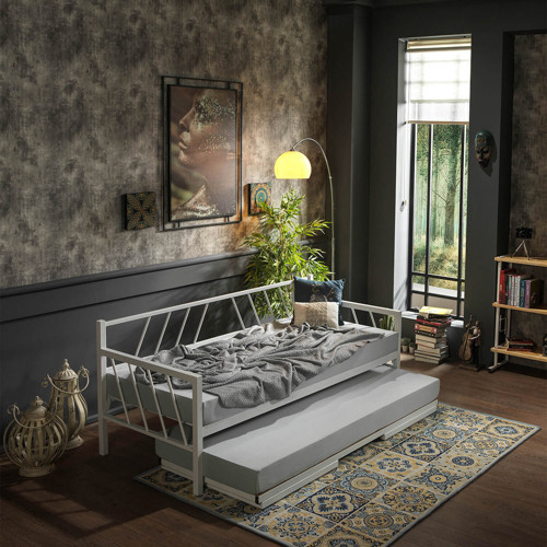 Glory Yavrulu Daybed Tek-çift Kişilik Sedir Metal Karyola (Ölçü & Renk Seçenekli)