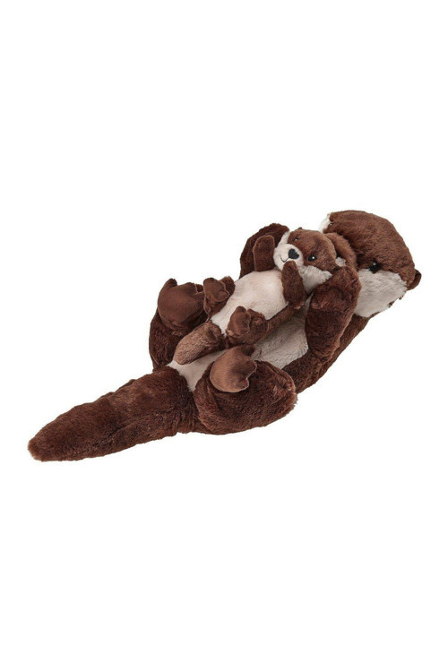 Skogsduva Yumuşak Oyuncak 45 Cm 2'li Set Yavrulu Su Samuru