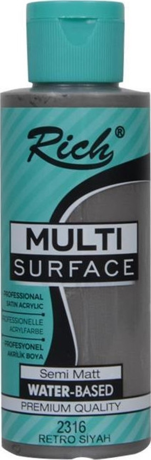 Multi Surface Akrilik Boya Retro Siyah 120cc