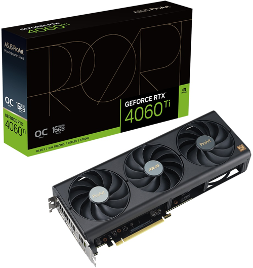 PROART-RTX4060TI-O16G, 16Gb, 128Bit, GDDR6, 1xHDMI, 3xDP GAMING Ekran Kartı
