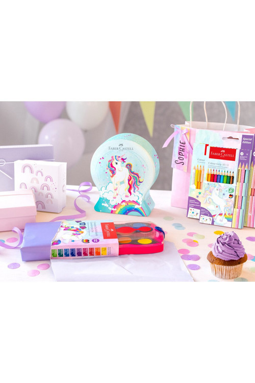 Faber Castell Unicorn Grip Jumbo Boya Kalemi 8+2 Renk, Ergonomik Gövde, Canlı ve Parlak Renkler,Dayanıklı Kalın Uç 3