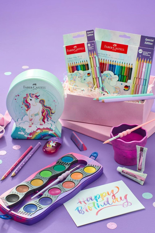 Faber Castell Unicorn Grip Jumbo Boya Kalemi 8+2 Renk, Ergonomik Gövde, Canlı ve Parlak Renkler,Dayanıklı Kalın Uç 4