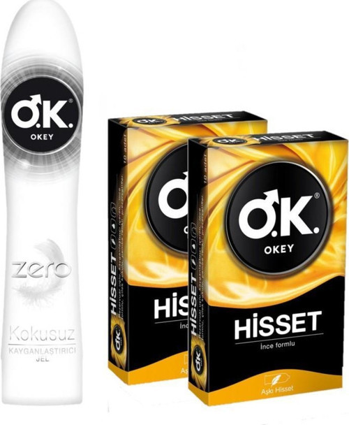 Zero Kayganlaştırıcı Jel 100ML ve Hisset Prezervatif 10x2 - 3lü Set