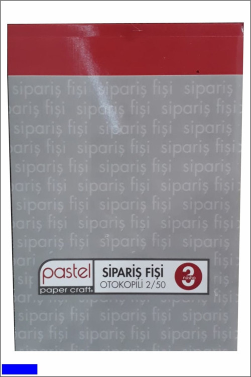 Sipariş Fişi 14x20 Cm Boyutlarında A5 2/50 Otokopili 3 Nüsha (1 Asıl 2 Suret) (6'lı Paket) 6 Adet