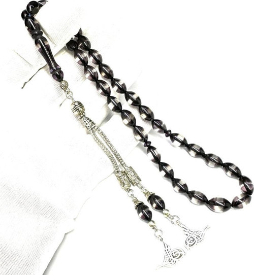 Beyzi Model Sürmeli Püsküllü 7-11mm Ateş Kehribar Tesbih