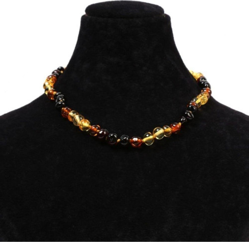 Doğal Kehribar Bebek Diş Kolyesi Amber045