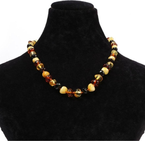 Doğal Kehribar Bebek Diş Kolyesi Amber059