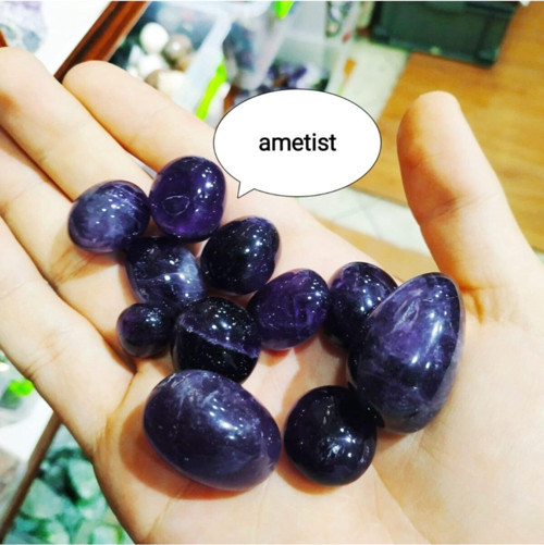 Ametist Doğal Taş Tamburlanmış Parça Stres Taşları