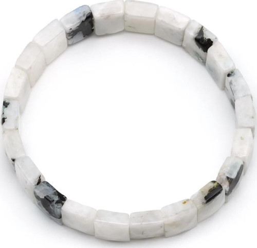 Ay Taşı Doğal Taş Bileklik 10 x 13 mm Özel Kesim SAHIDB196