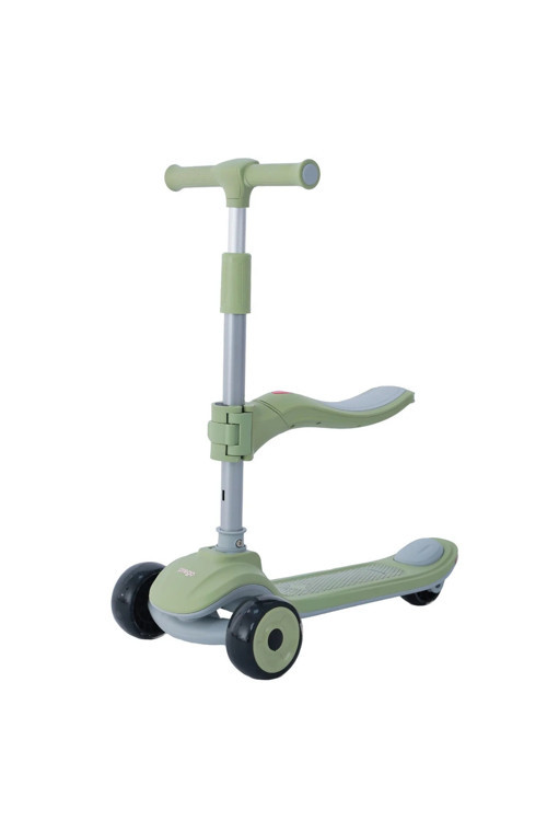 Nitro Işıklı Yeşil 3 Tekerlekli Oturaklı Çocuk Scooter