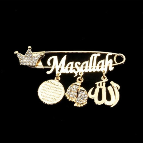 Maşallah Yazılı Bebek Yaka Iğnesi 37