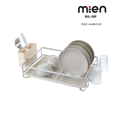 MİEN Alüminyum Bulaşıklık 44×30×15 cm | Şık ve Dayanıklı Tezgah Üstü Kurutmalık
