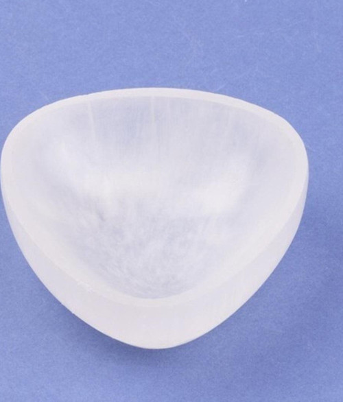 Selenit Doğal Taş Çanak Kase - 10 Cm