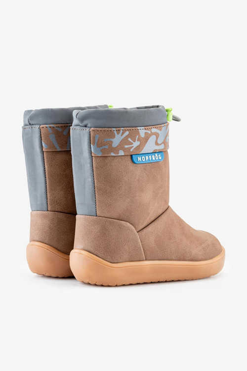 Rain Boots Kahverengi Meşe Suya ve Soğuğa Dayanıklı Barefoot Çocuk Botu