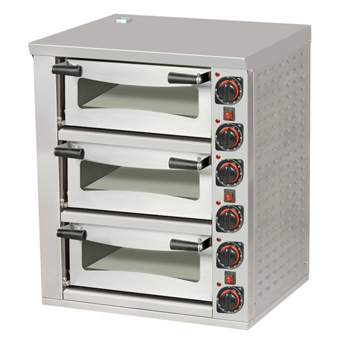 FPZ01.E31 U50 Elektrikli 3 Katlı Pizza Fırını 52x52