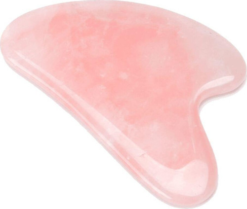 Pembe Kuvars Taşı Kalp Gua Sha Yüz Bakımı