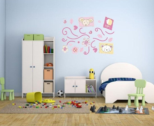 Duvar Süsü Sticker Çiçekli Ağaç Desenli Pvc 50X70 Cm Xfg110
