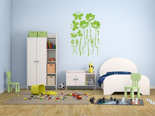 Duvar Süsü Sticker Çiçekli Şeffaf Filmli Pvc 33X48 Cm Xfg031