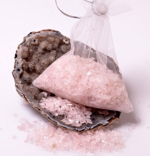 Pembe Kuvars Kırık Taş Kese - 60 gr