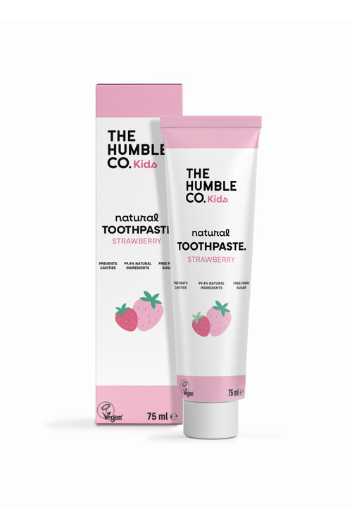 Humble Co Toothpaste Kids Strawberry 75 Ml Çocuklar İçin Çilek Aromalı Doğal Diş Macunu 75 Ml