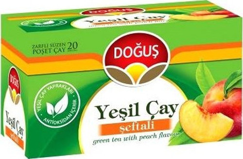 Doğuş Şeftali Yeşil Çay 20'li 35 Gr. (Bitki Çayı) (4'lü)