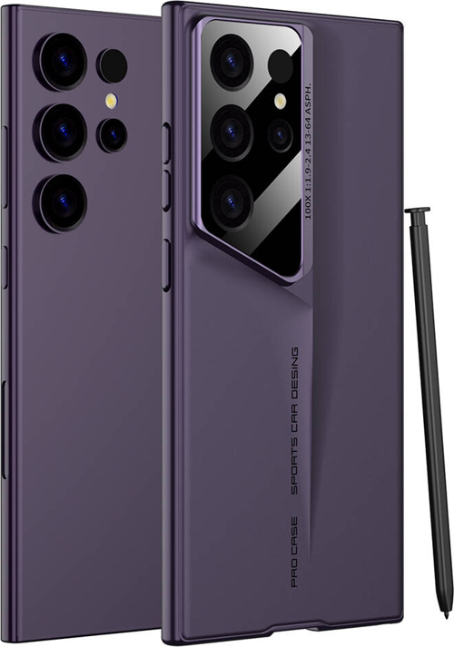 Galaxy S24 Ultra Uyumlu Fuchsia İnce Kameralı Korumalı Kauçuk Arka Kapak