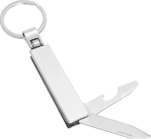 Mini Fonksiyonel Anahtarlık Çakı - 3'ü 1 Arada Paslanmaz Çelik - Bıçak, Açacak, Tornavida