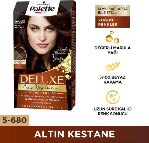 Deluxe Set 5/680 Altın Kestane Saç Boyası