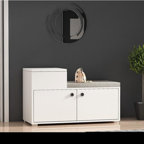 Elegant Minderli Ayakkabılık Beyaz - Beyaz